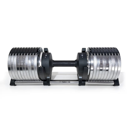 Adjustable Dumbbells 24/36/44kg Pair with 2kg Increments new design sliver