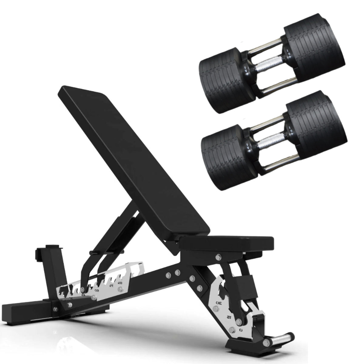 45KG Adjustable Dumbbells Pair 5kg Increments