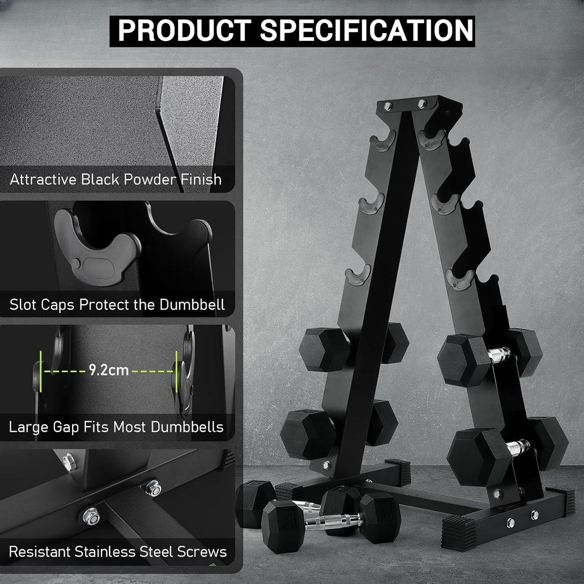 5 & 6 Tier Hex Dumbbell Tree Stand