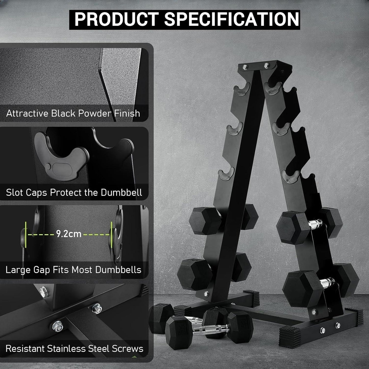 5 & 6 Tier Hex Dumbbell Tree Stand