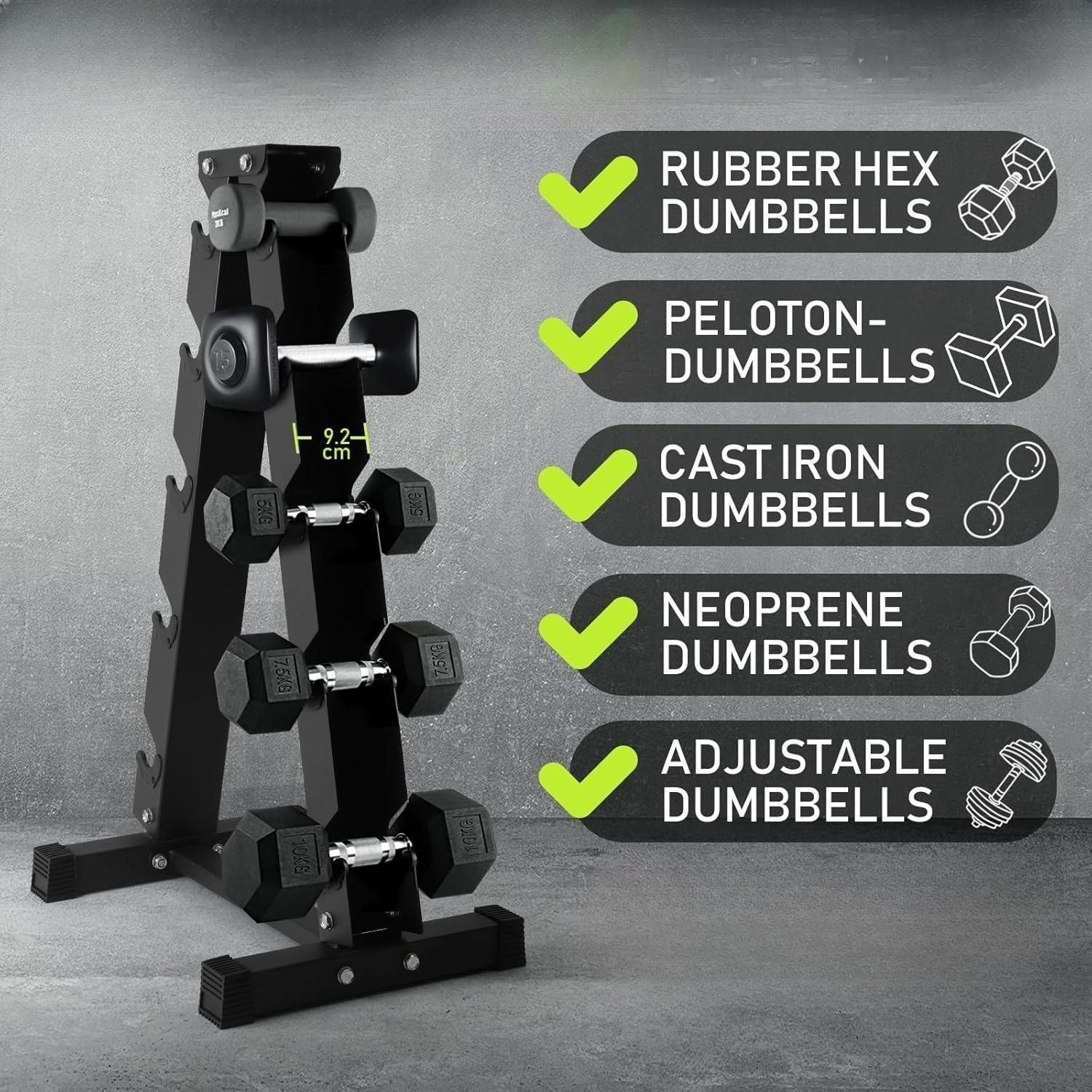 5 & 6 Tier Hex Dumbbell Tree Stand