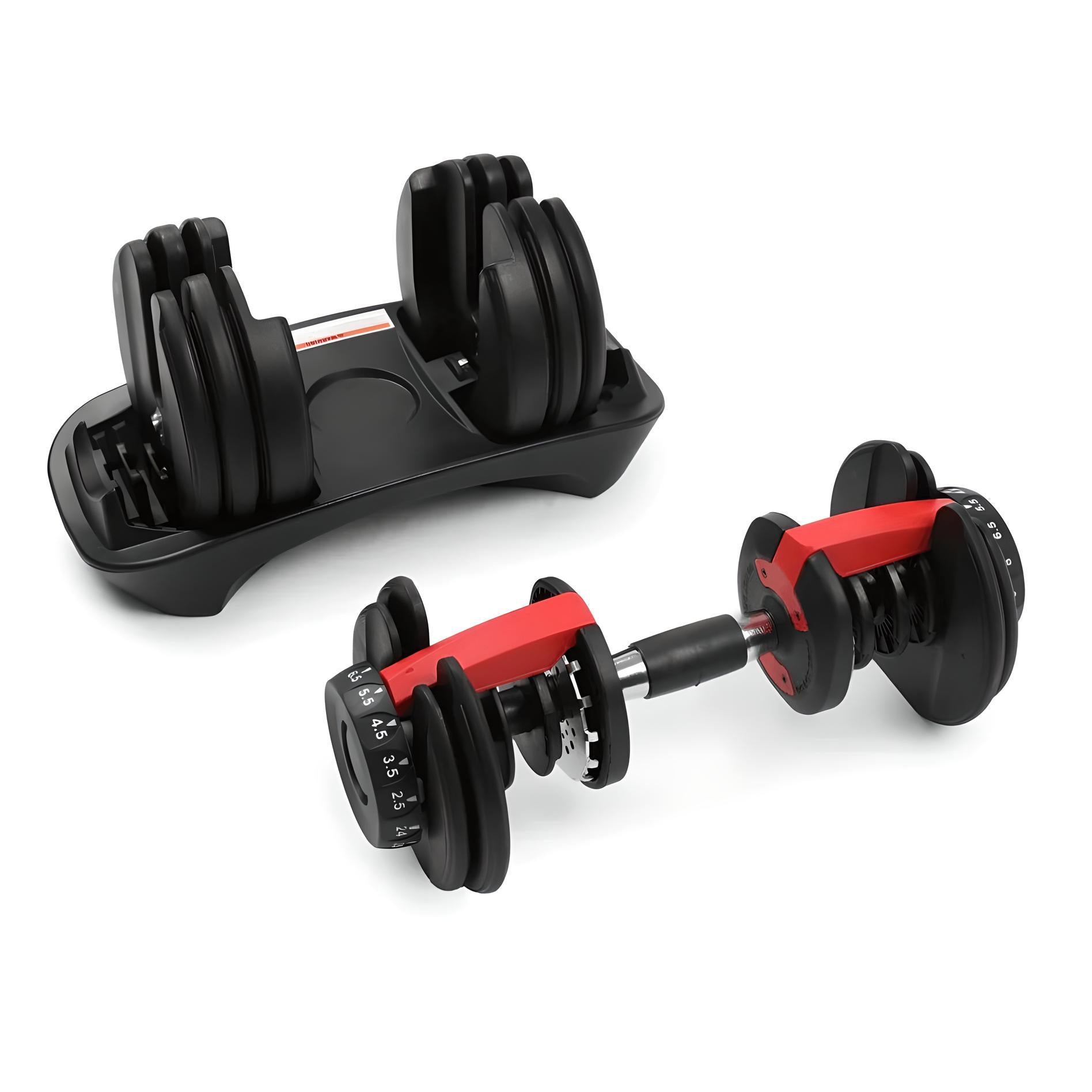 Adjustable 24kg Dumbbells Pair & 18kg Adjustable Kettlebell