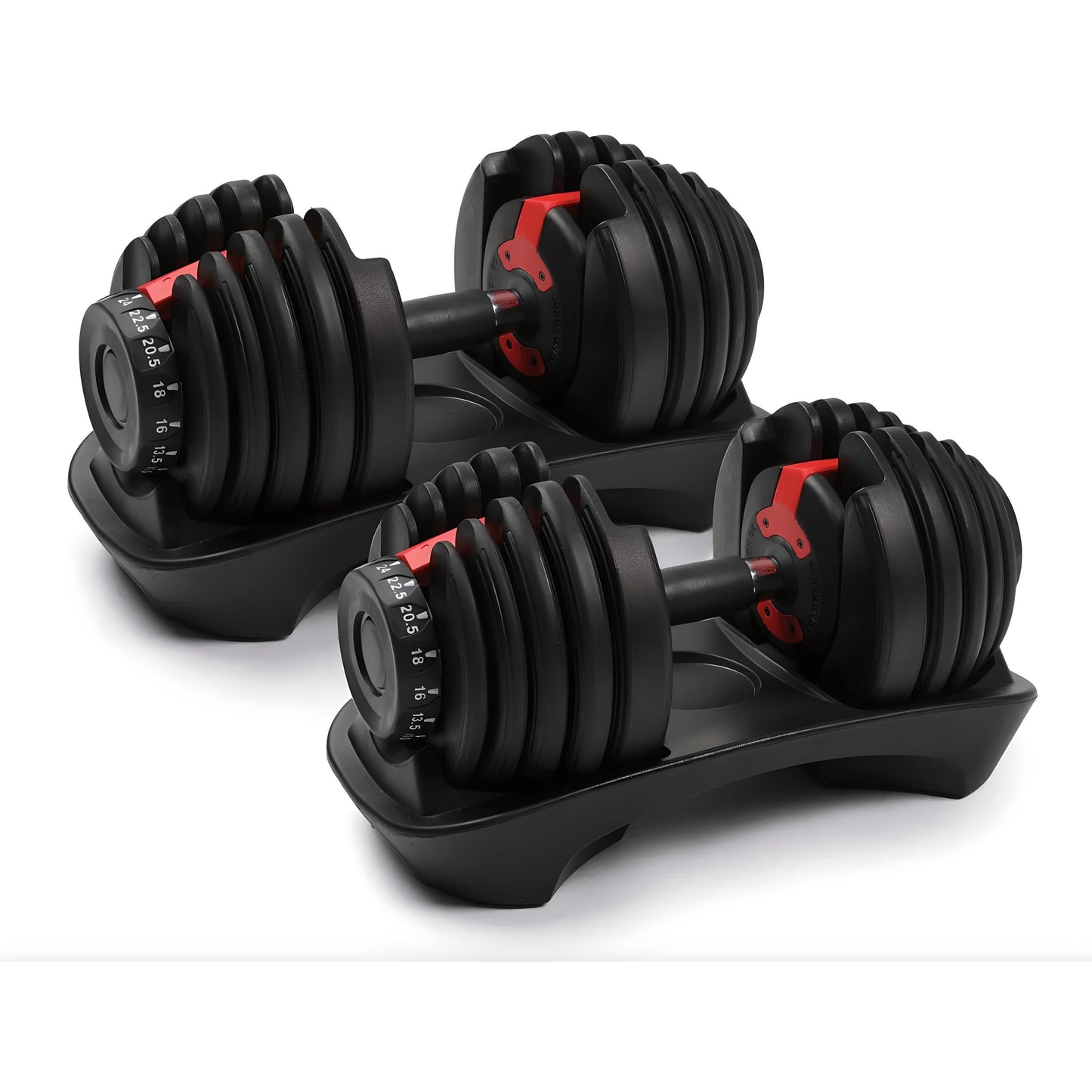 Adjustable 24kg Dumbbells Pair & 18kg Adjustable Kettlebell Package