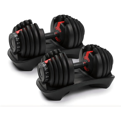 Adjustable 24kg Dumbbells Pair & 18kg Adjustable Kettlebell Package