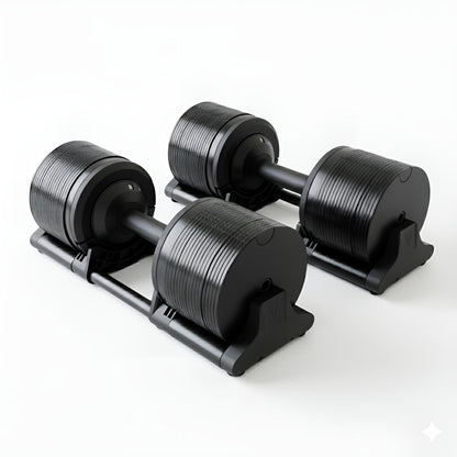 Adjustable Dumbbells 40kg Pair with 1kg Increments new design