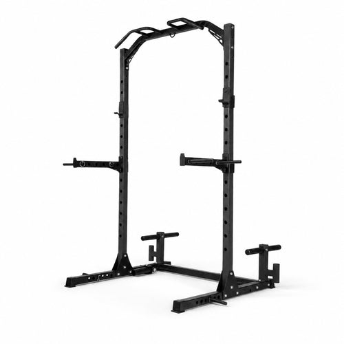 Adjustable Multi-Function Half Rack with Pull-Up Bar