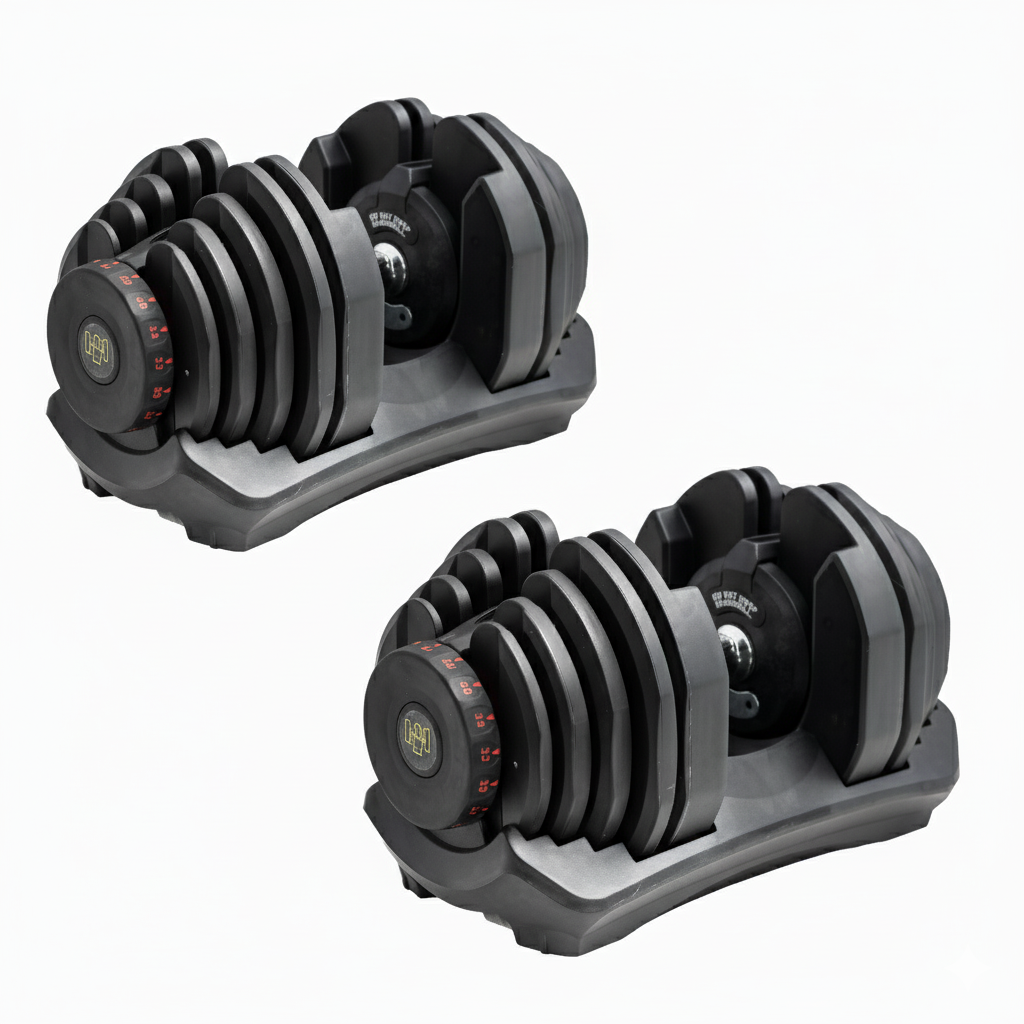 Adjustable Weight Bench + 2x40kg Adjustable Dumbbells