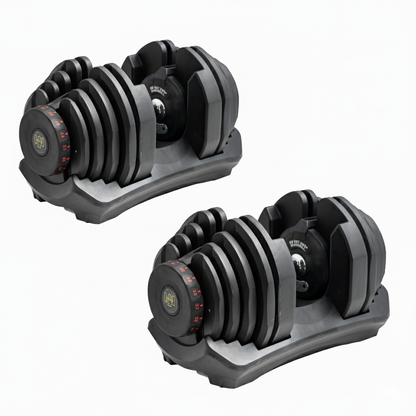 Adjustable Weight Bench + 2x40kg Adjustable Dumbbells