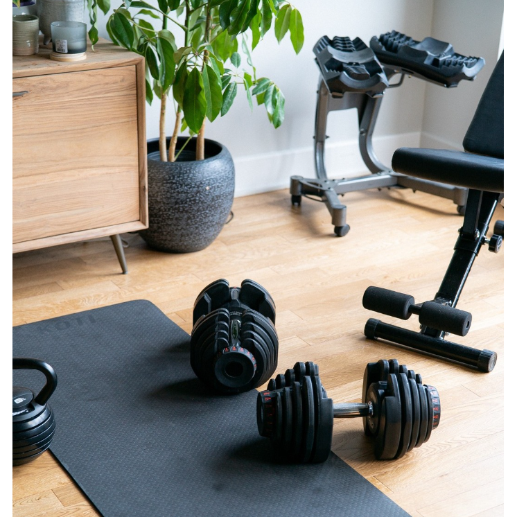 Adjustable Weight Bench + 2x40kg Adjustable Dumbbells