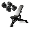 Adjustable Weight Bench + 2x40kg Adjustable Dumbbells