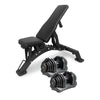 Adjustable Weight Bench + 2x40kg Adjustable Dumbbells