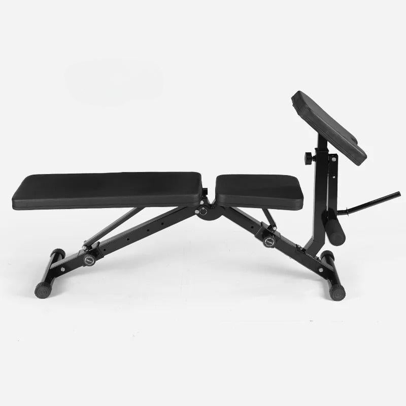 Adjustable Weight Bench with Preacher Curl and Leg Workout (Foldable)