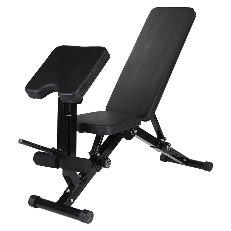 Adjustable Weight Bench with Preacher Curl and Leg Workout (Foldable)