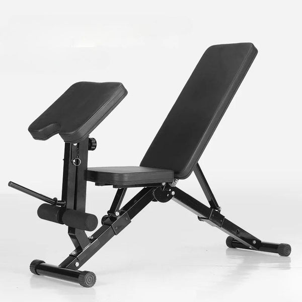 Adjustable Weight Bench with Preacher Curl and Leg Workout (Foldable)