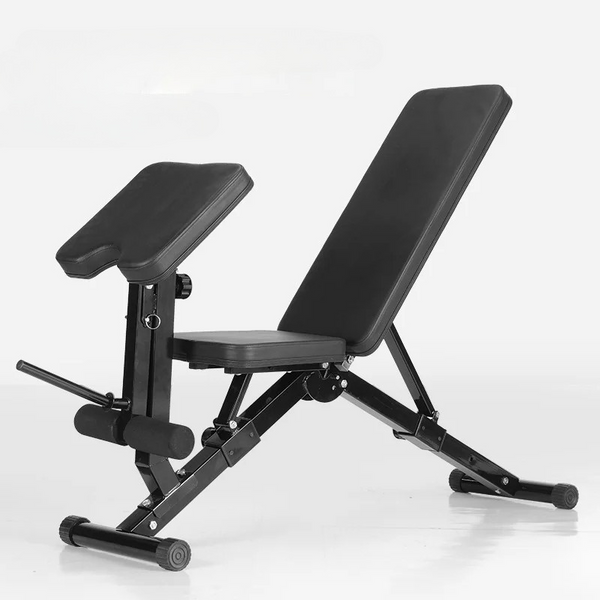 Adjustable Weight Bench with Preacher Curl and Leg Workout (Foldable)