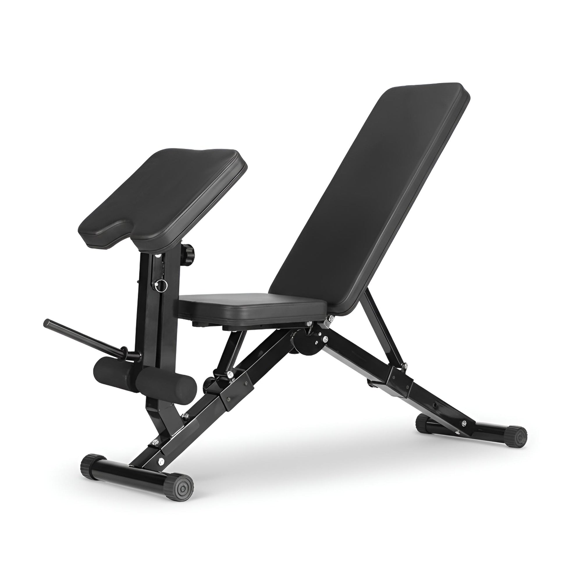 Adjustable Weight Bench with Preacher Curl and Leg Workout (Foldable)