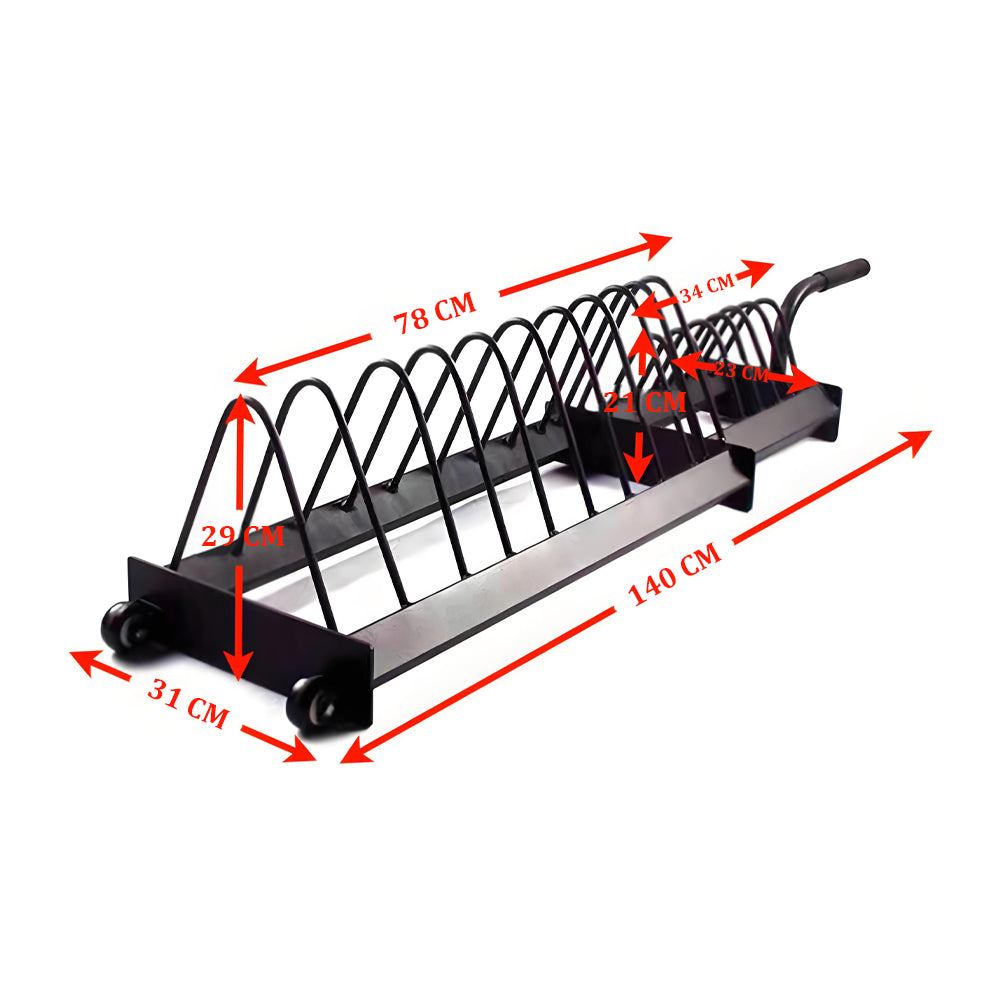 Extended Horizontal Plate Rack with Wheels