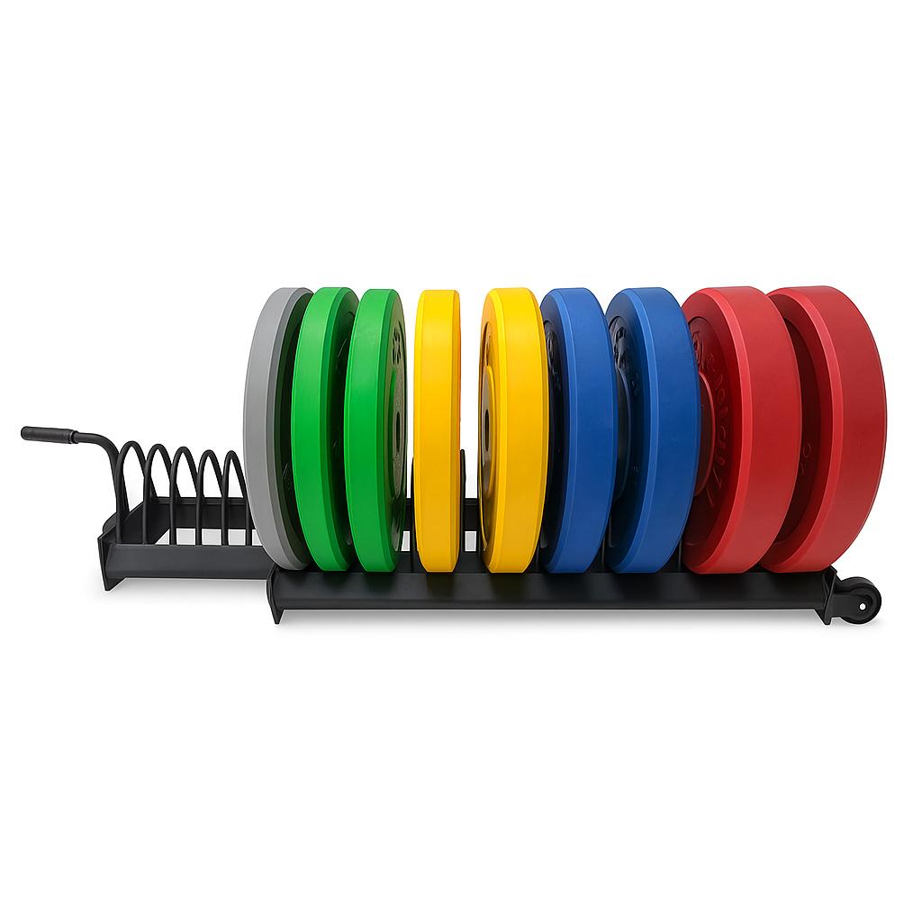 Extended Horizontal Plate Rack with Wheels
