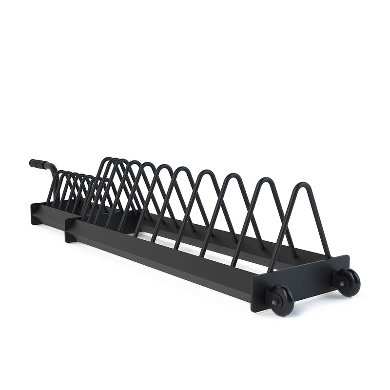 Extended Horizontal Plate Rack with Wheels