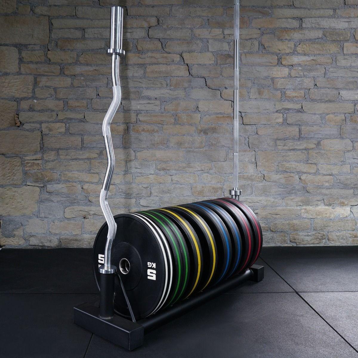 Horizontal Plate Rack & Barbell Stand