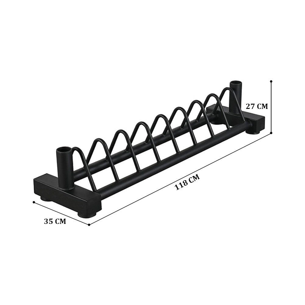 Horizontal Plate Rack & Barbell Stand