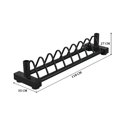 Horizontal Plate Rack & Barbell Stand