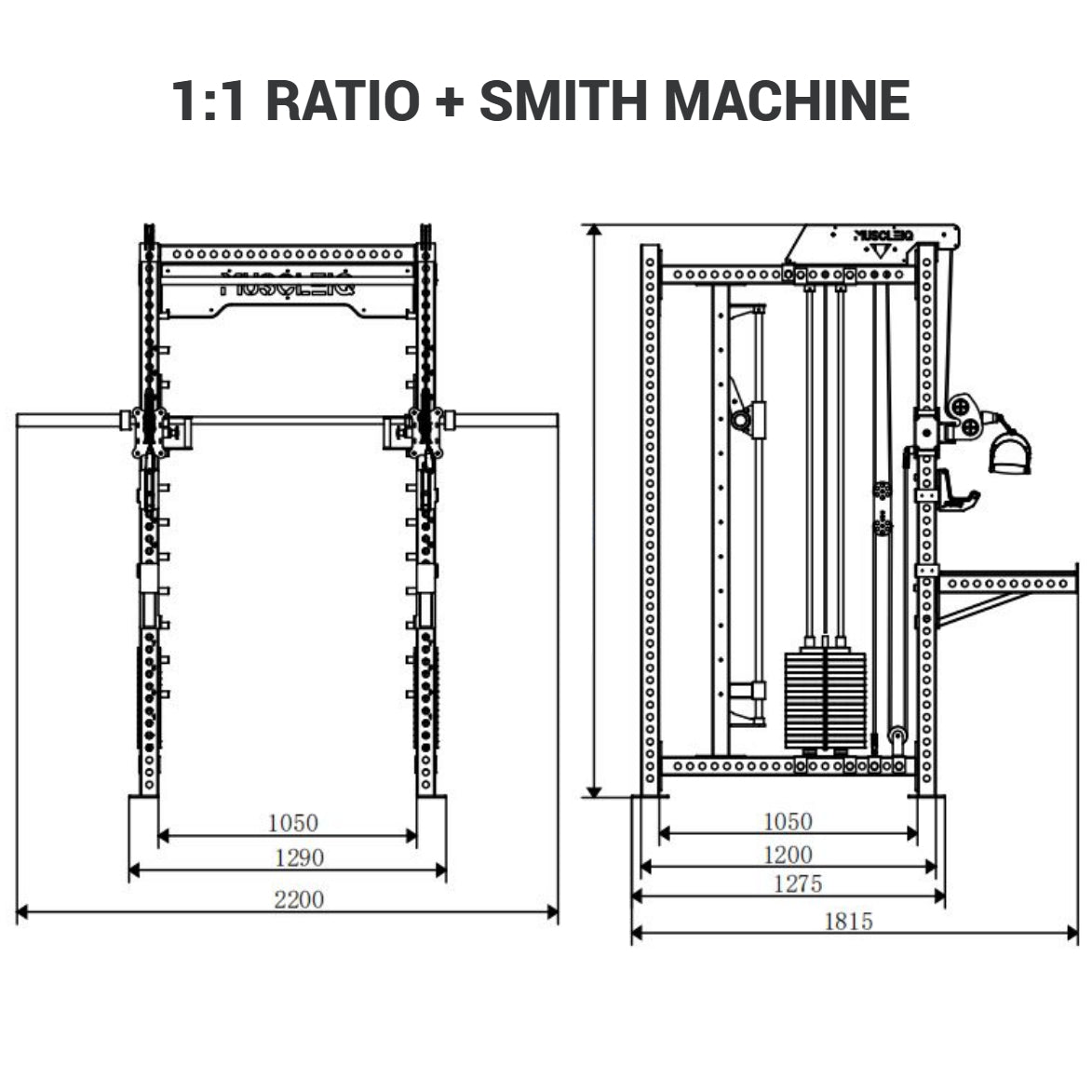 Multi Functional Power Rack with Smith Machine