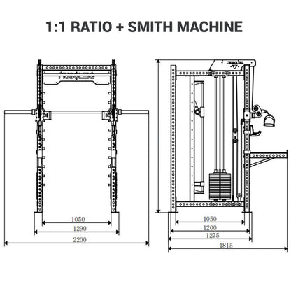 Multi Functional Power Rack with Smith Machine