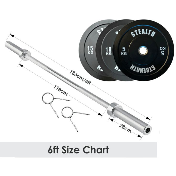 Olympic 2" Barbell 6ft - 7ft