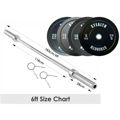 Olympic 2" Barbell 6ft - 7ft
