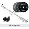 Olympic 2" Barbell 6ft - 7ft