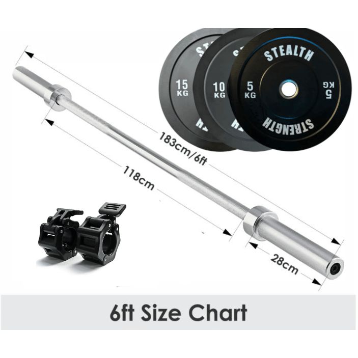 Olympic 2" Barbell 6ft - 7ft