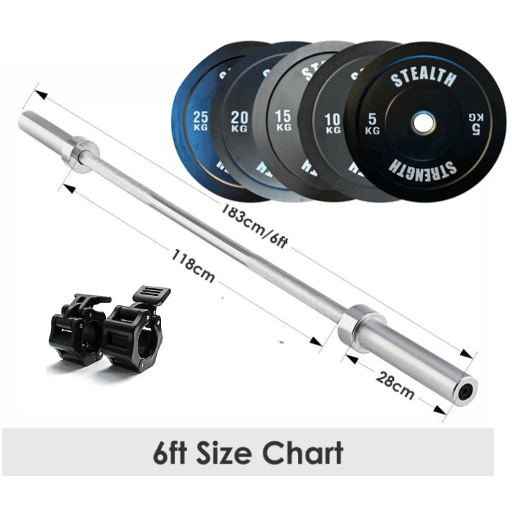 Olympic Barbell | 6ft - 7ft Lengths for 2