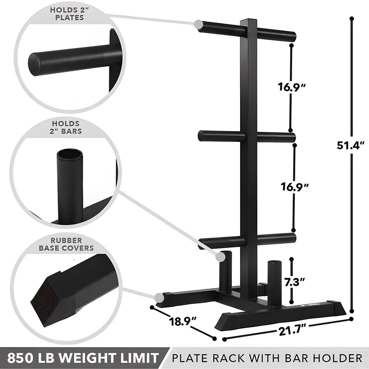 Olympic Weight Plate & Bar Stand