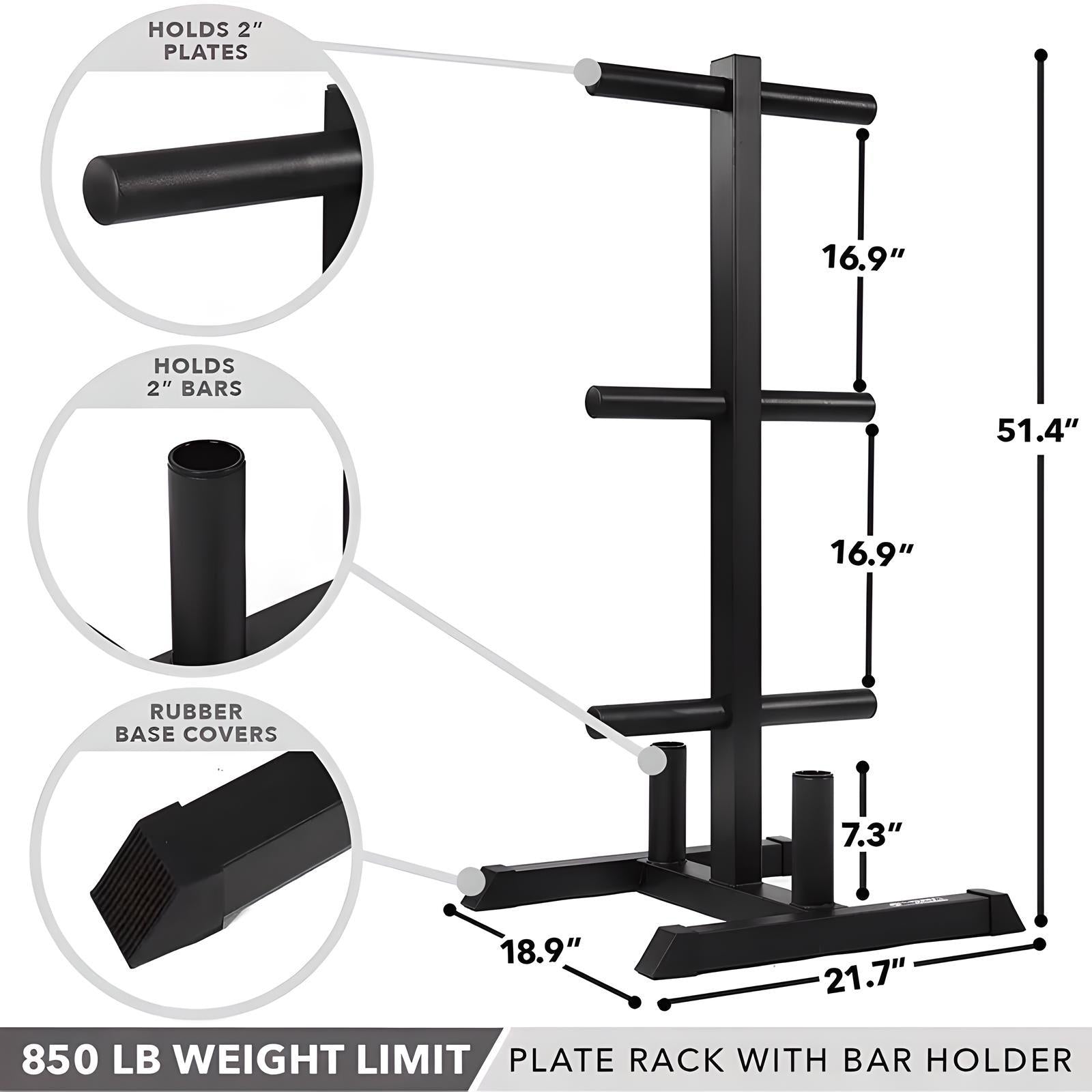 Olympic Weight Plate & Bar Stand