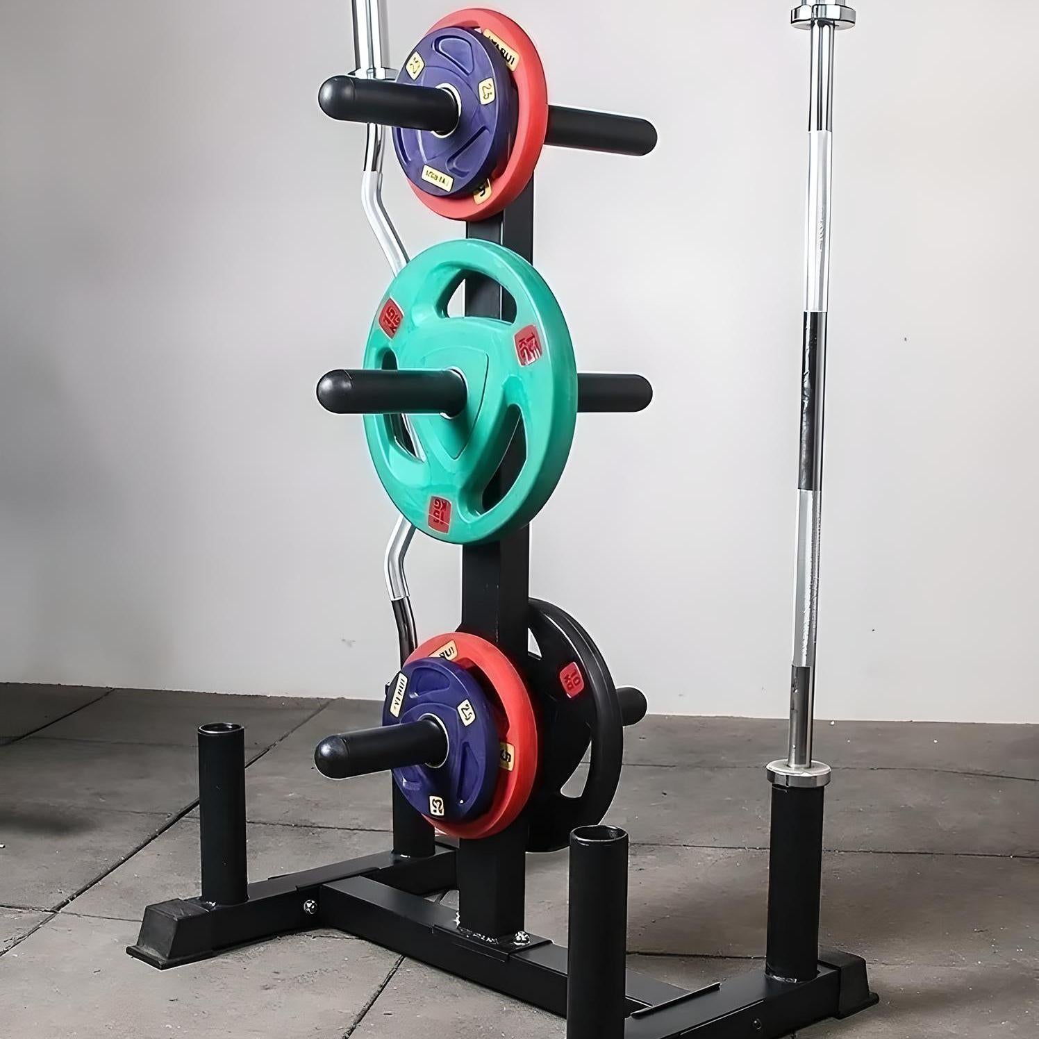 Olympic Weight Plate & Bar Stand