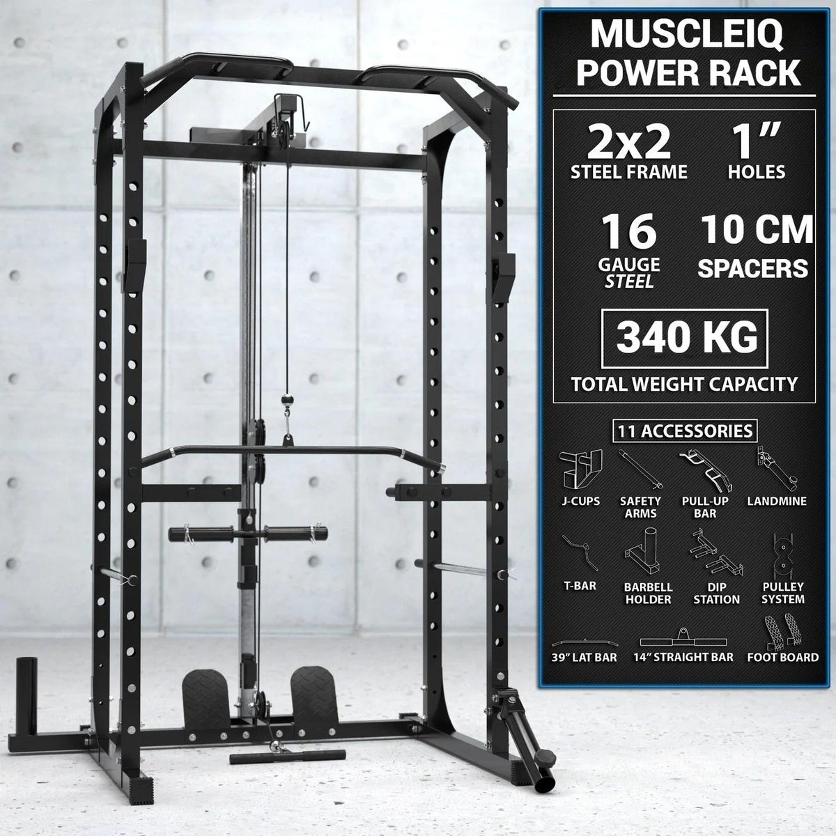 Power Cage with Cable Pulley