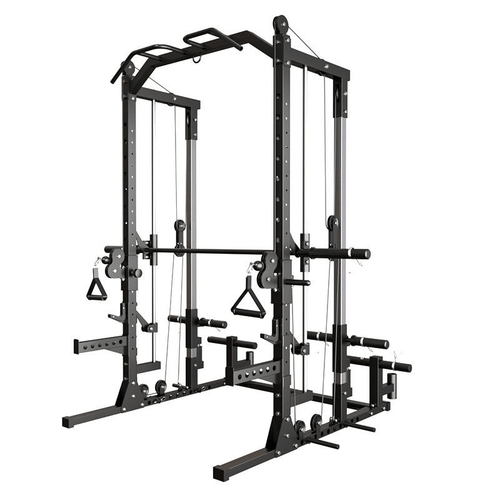 Smith Machine Power Rack Multi functional Training Machine With Cables