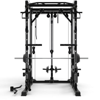 Smith Machine Power Rack Multi functional Training Machine With Cables