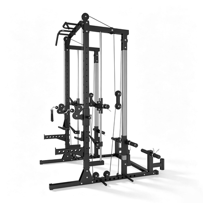 Smith Machine Power Rack Multi functional Training Machine With Cables