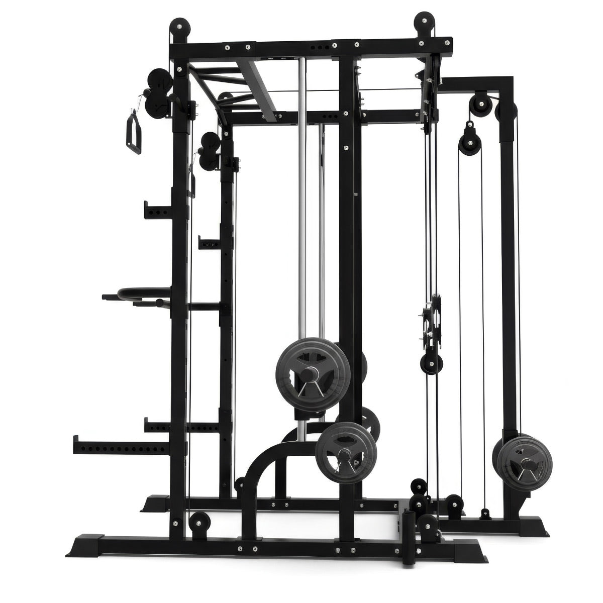 Smith Machine Power Rack Multi functional Training Machine With Cables