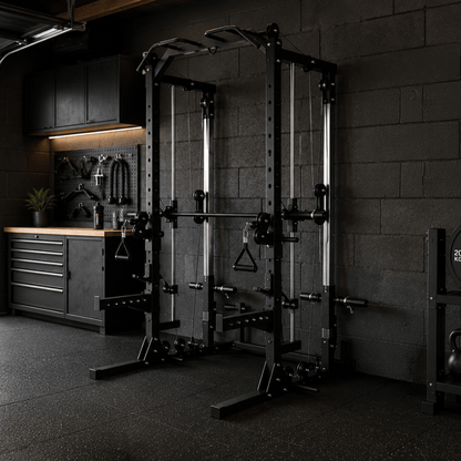 Smith Machine Power Rack Multi functional Training Machine With Cables