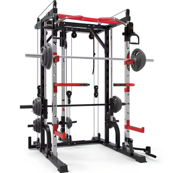 Smith Machine Power Rack Multi functional Training Machine With Cables
