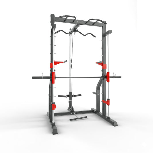 Smith Machine & Functional Trainer with Cable Pulley System