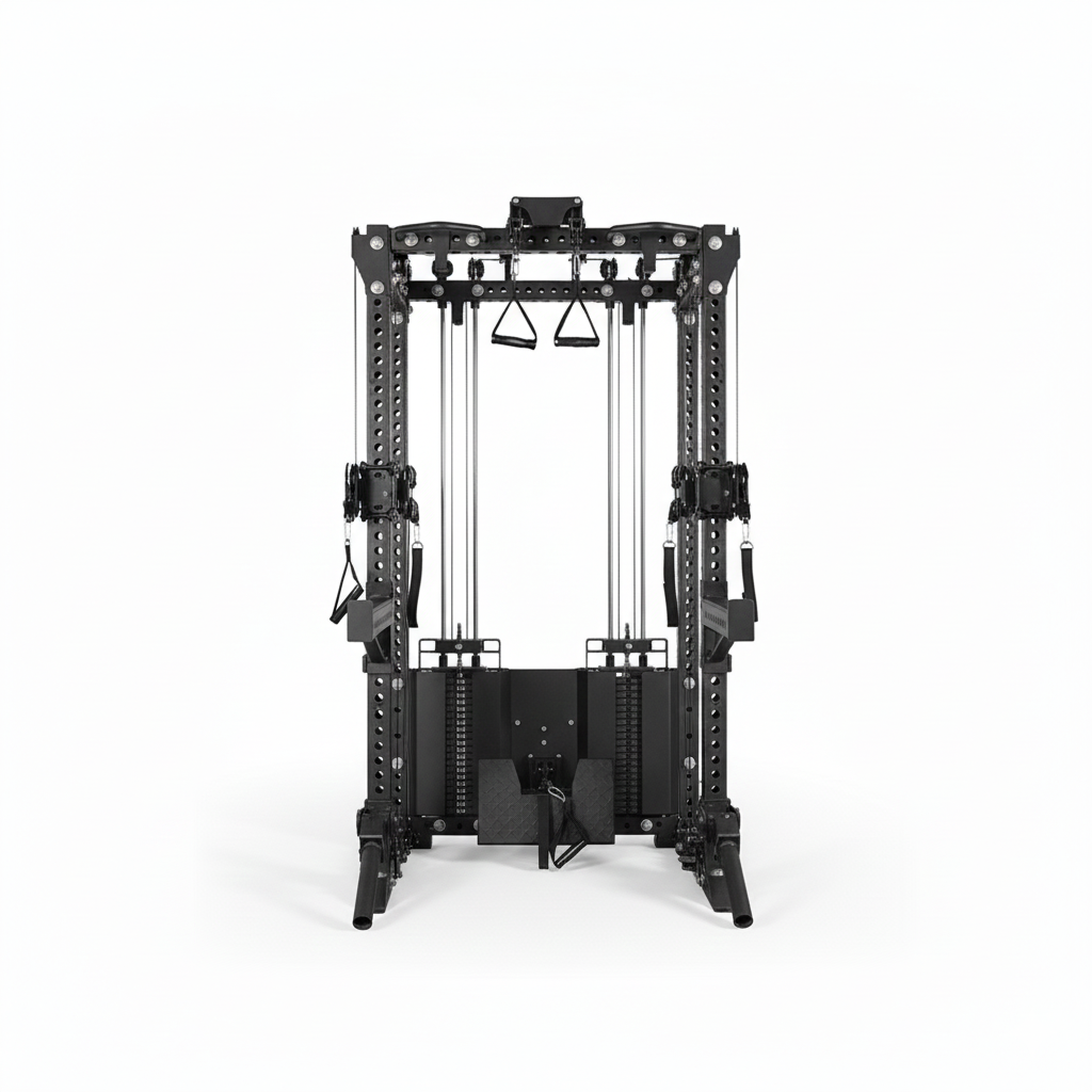 Spartan Pro Rack Lat pulldown, Seated row Multi Functional Power Rack with Smith Machine