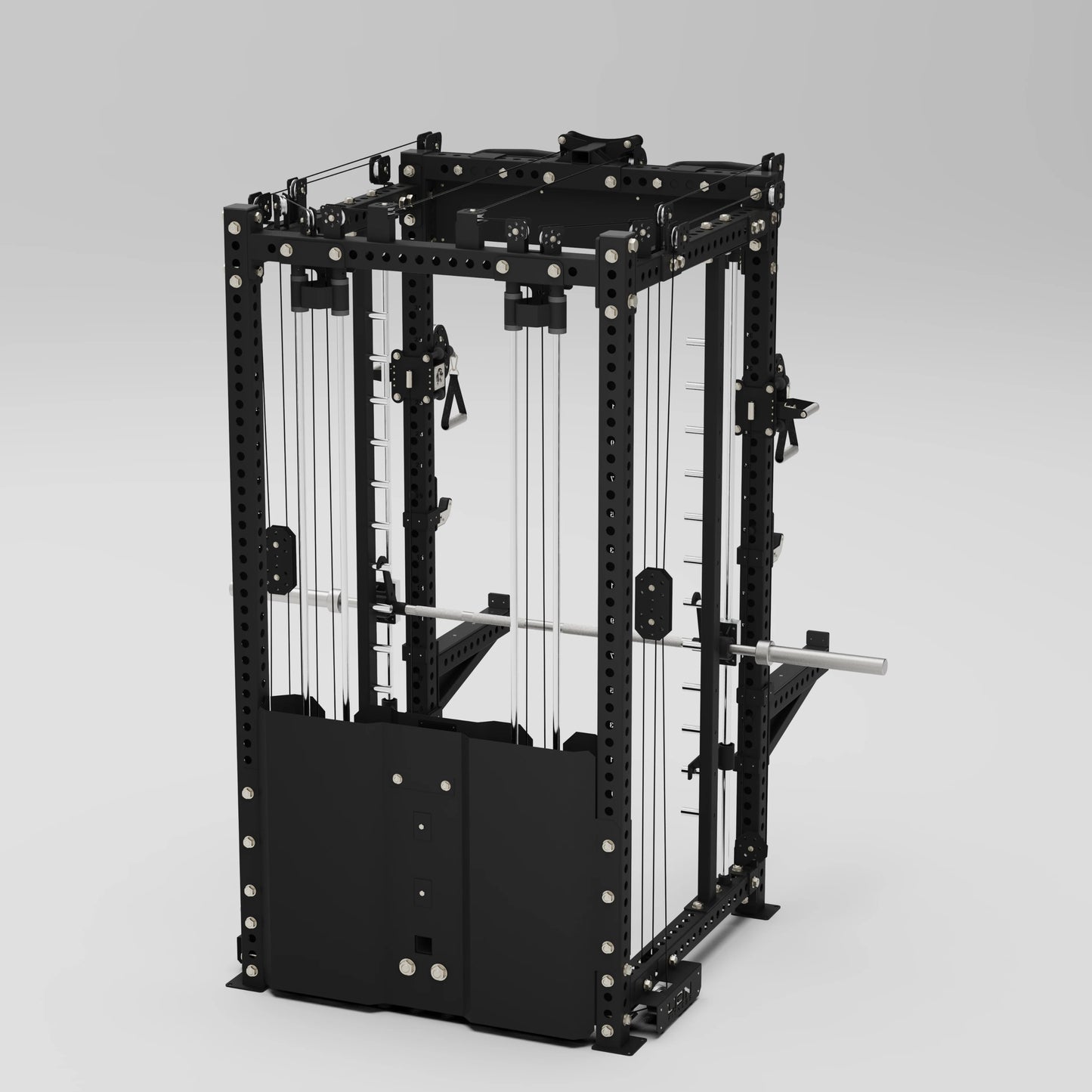 Spartan Pro Rack Lat pulldown, Seated row Multi Functional Power Rack with Smith Machine