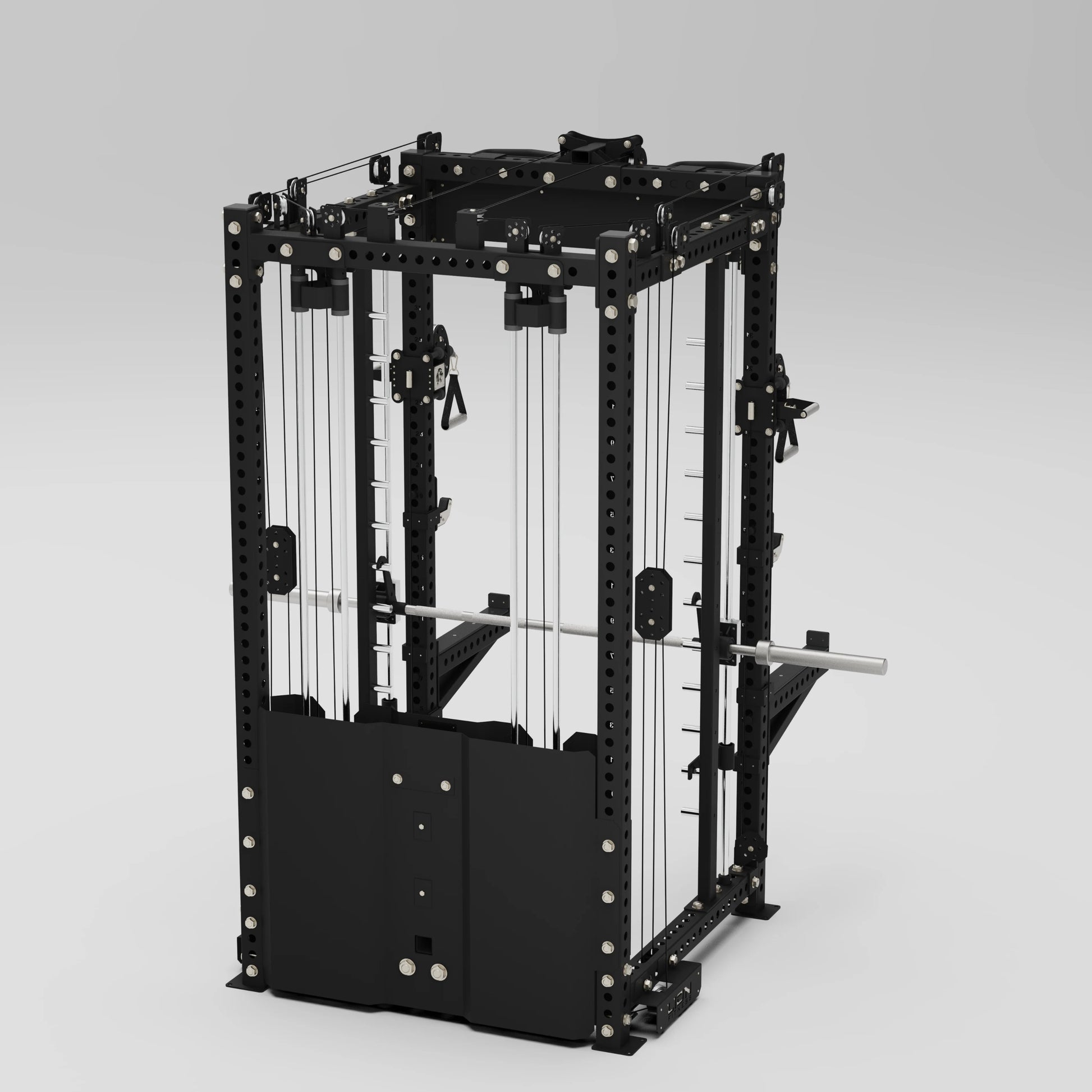 Spartan Pro Rack Lat pulldown, Seated row Multi Functional Power Rack with Smith Machine