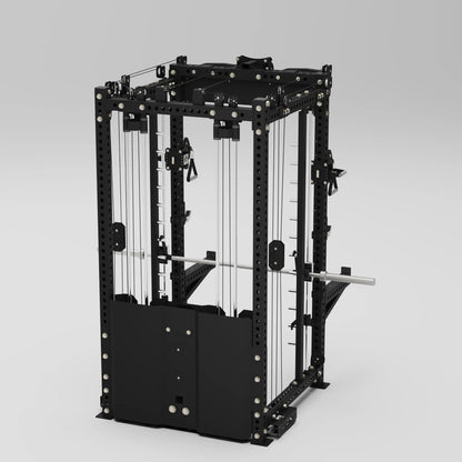 Spartan Pro Rack Lat pulldown, Seated row Multi Functional Power Rack with Smith Machine