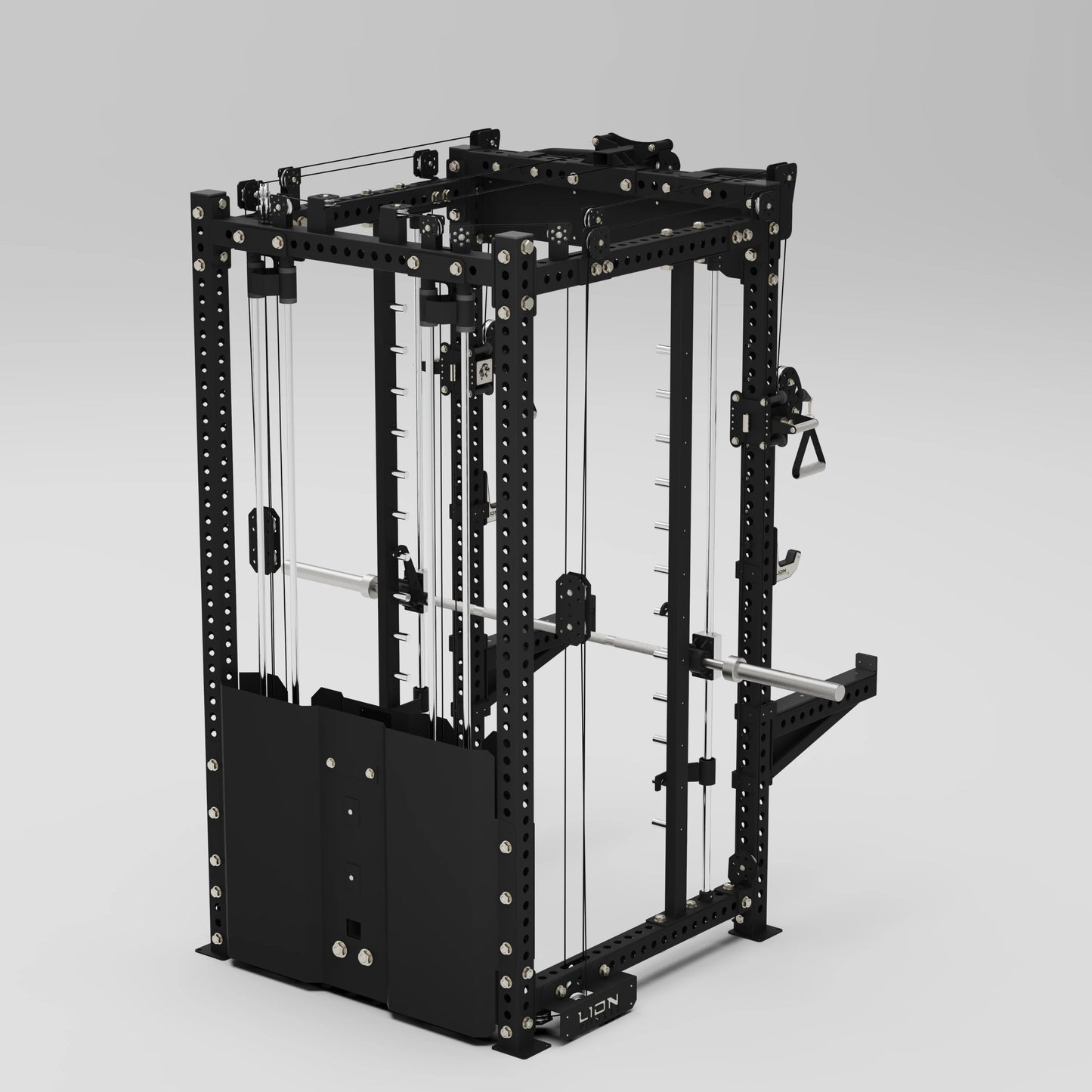 Spartan Pro Rack Lat pulldown, Seated row Multi Functional Power Rack with Smith Machine