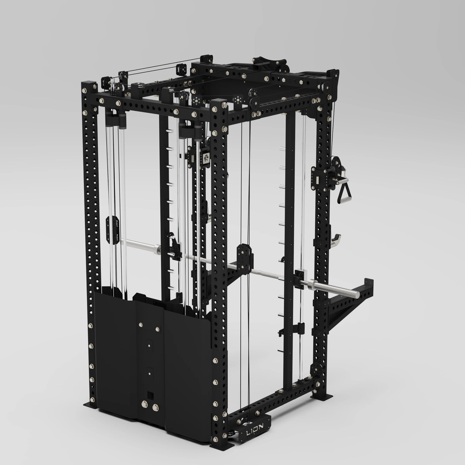 Spartan Pro Rack Lat pulldown, Seated row Multi Functional Power Rack with Smith Machine